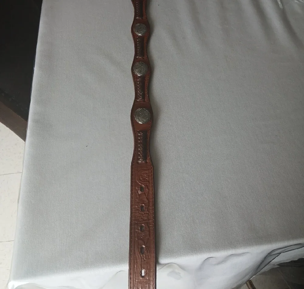 Kid's Brown Leather Braided Accent Belt